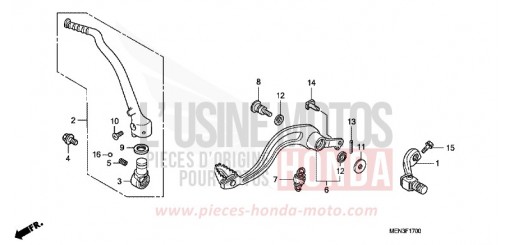 PEDAL/KICK STARTER ARM CRF450RA de 2010